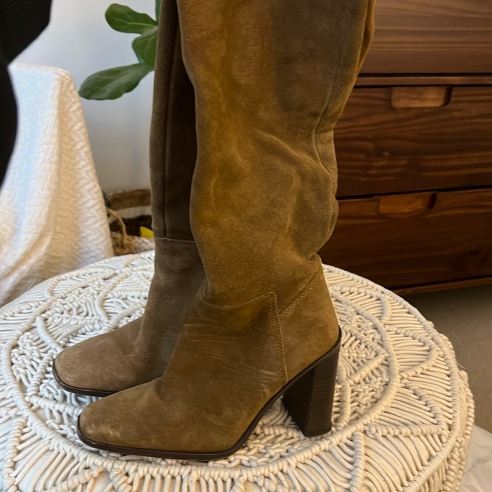 Mango Knee high boots tan size: 35